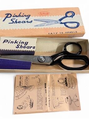 Vintage Stellar Pinking Shears - Made in Japan - Original Box & Manual